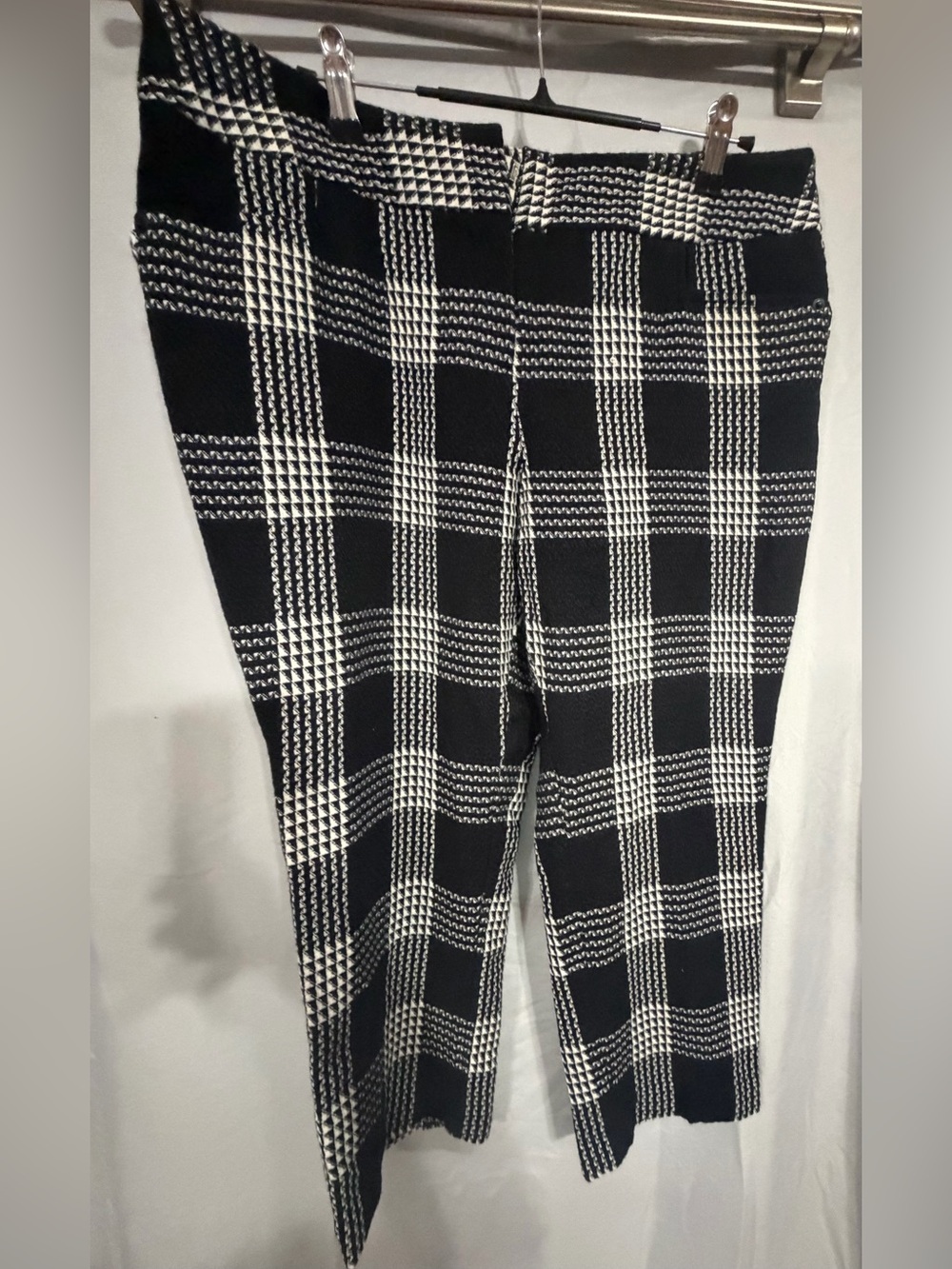 Worthington Black and White Plaid Trousers
